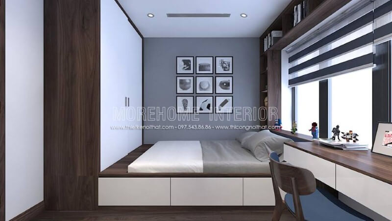 Tranh canvas treo tường đẹp sinh động cho phòng ngủ của con. Thiết kế phòng ngủ biệt thự